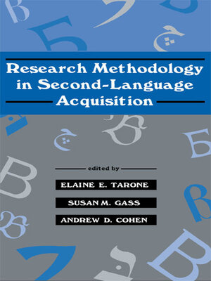 cover image of Research Methodology in Second-Language Acquisition